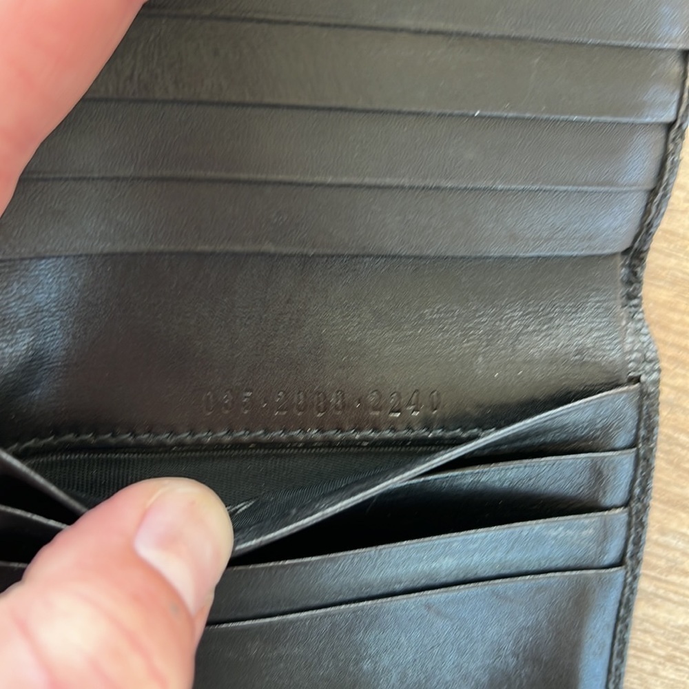 💎 GUCCI - GG Black Compact Wallet - Picture 8 of 9